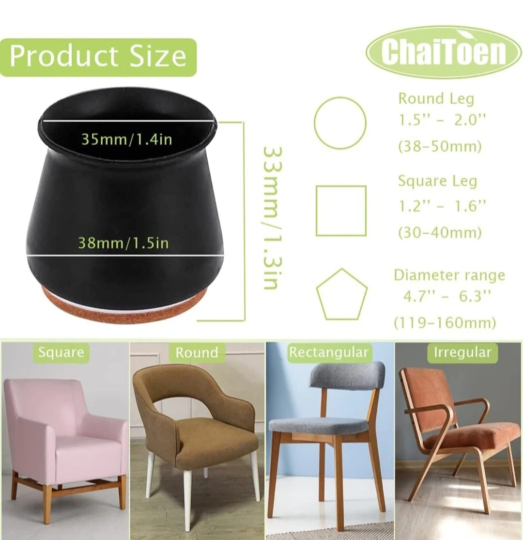 27pcs Non-Slip Chair Leg Caps - photo 2