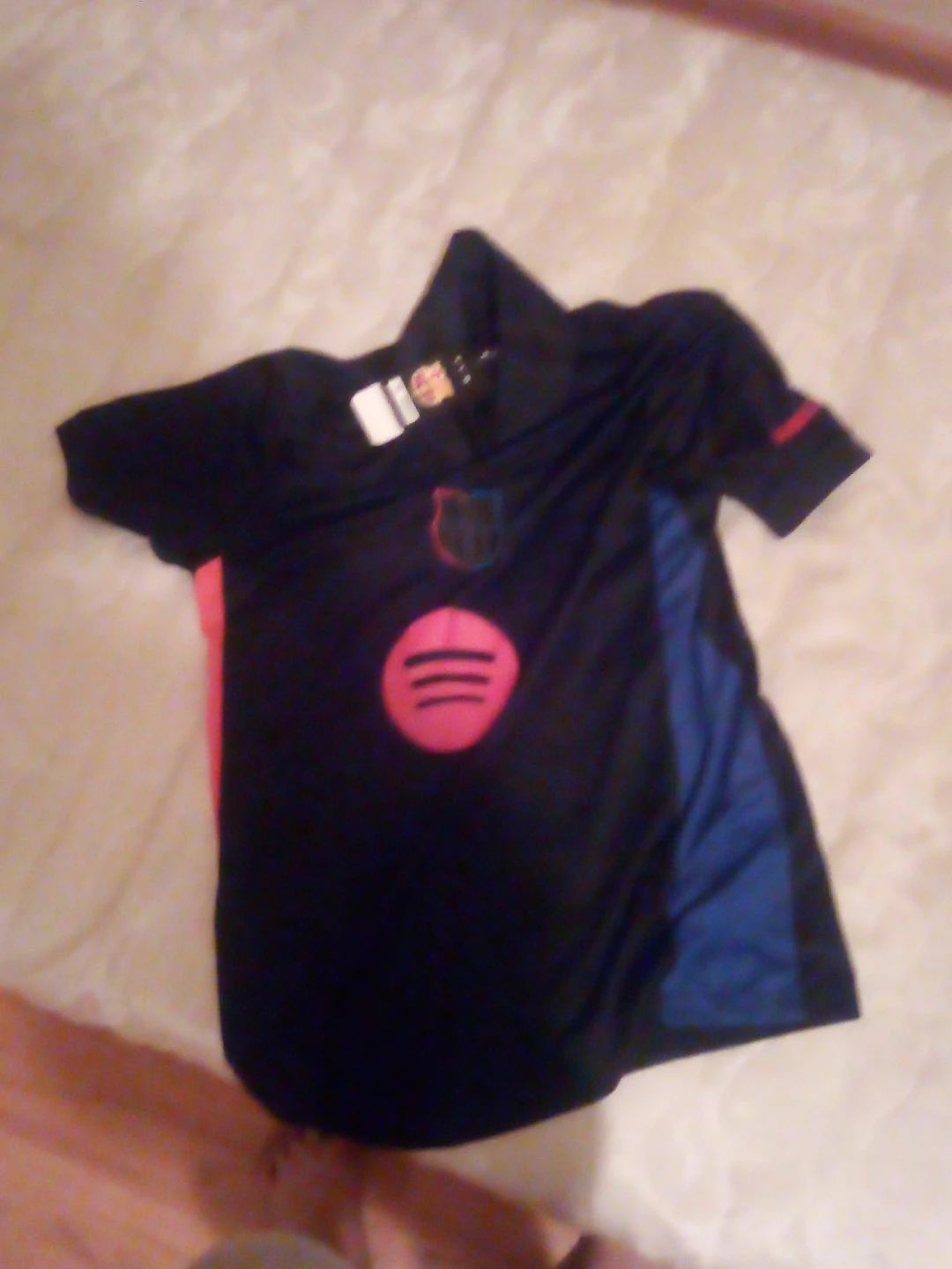Black and Blue Short Sleeve Soccer Jersey