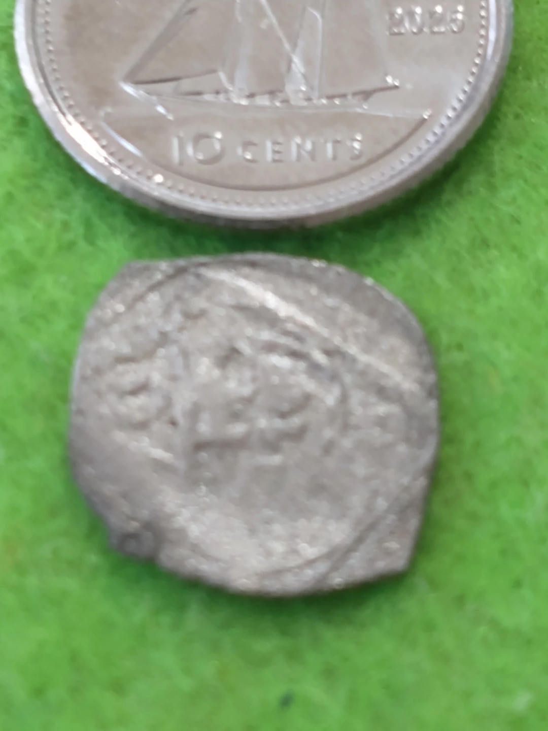 Unattributed unifaced silver medieval coin - photo 3