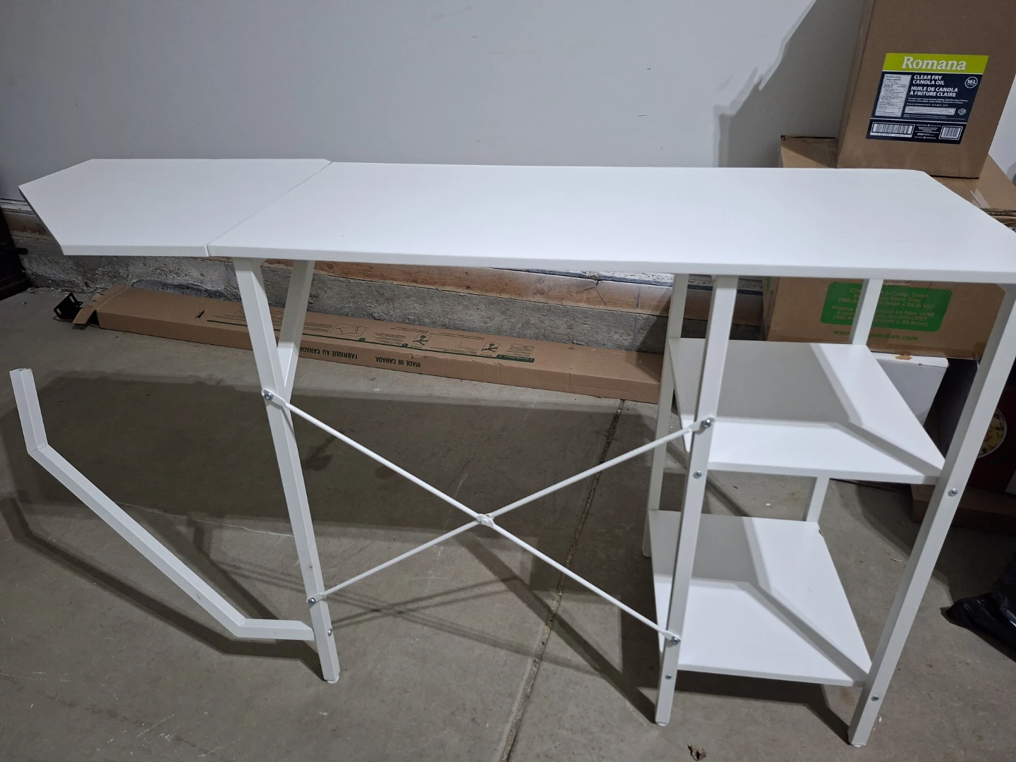 White Desk with Shelving - photo 2