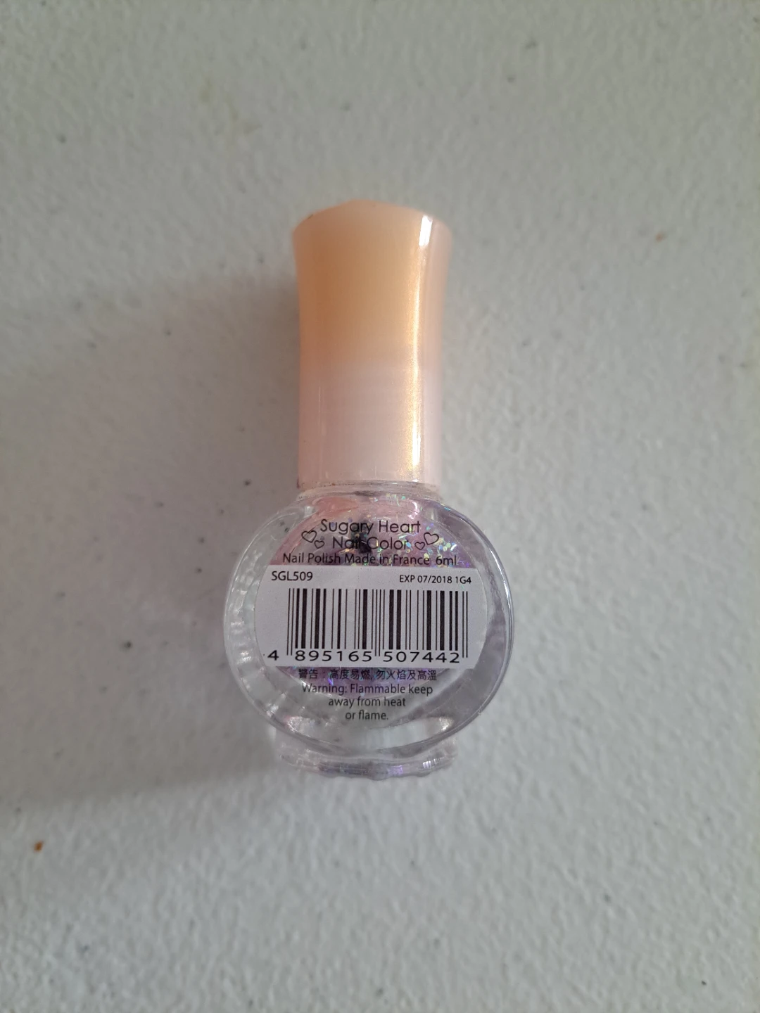 Sasatinnie Sugary Heart Nail Polish - Purple Glitter - photo 2