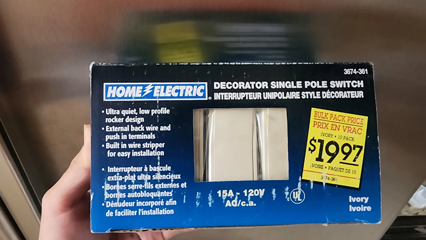 Home Electric Decorator Single Pole Switch - Ivory