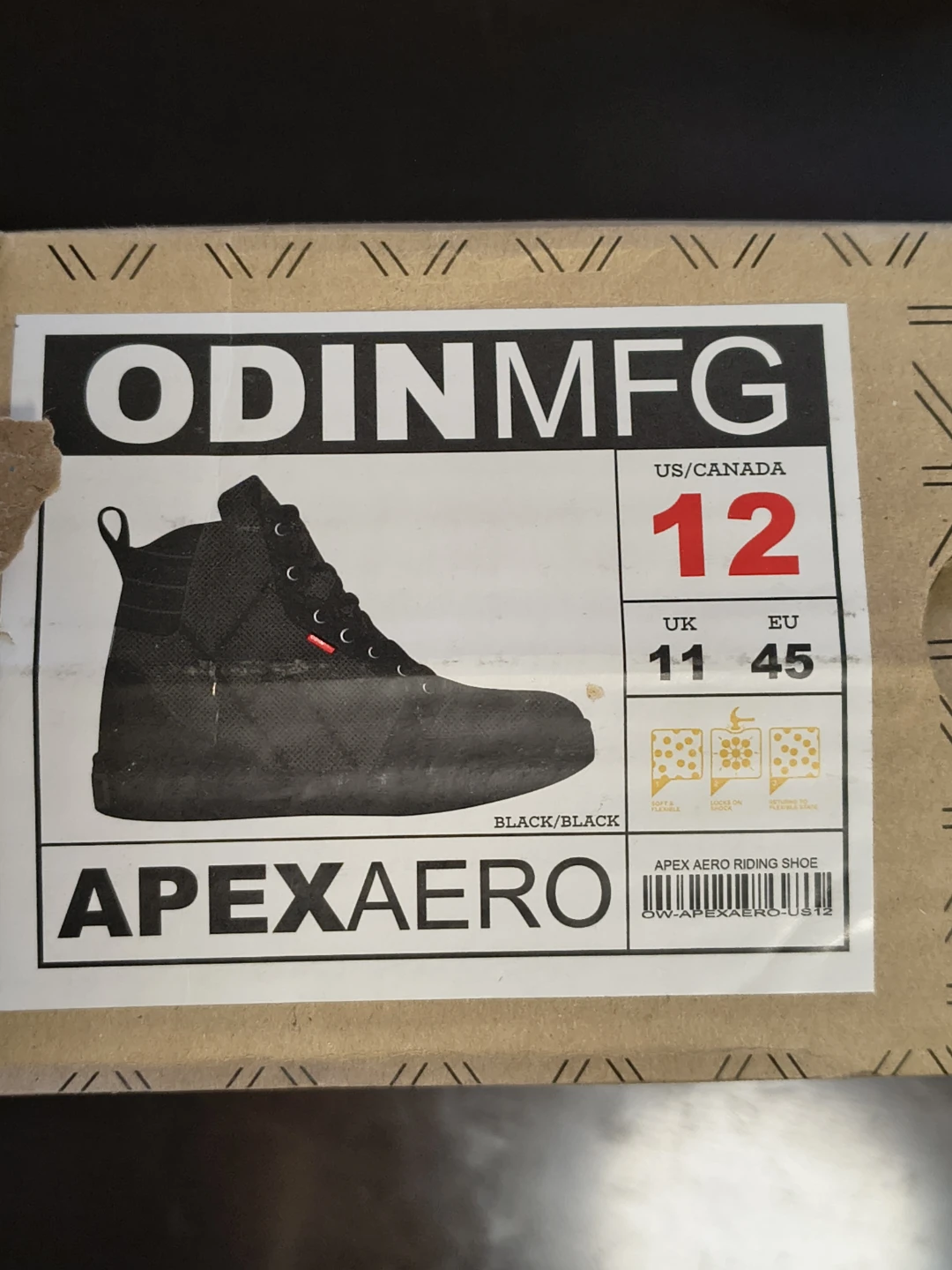 Odin MFG Aero Ace Motorcycle riding shoes with 3DO Technology