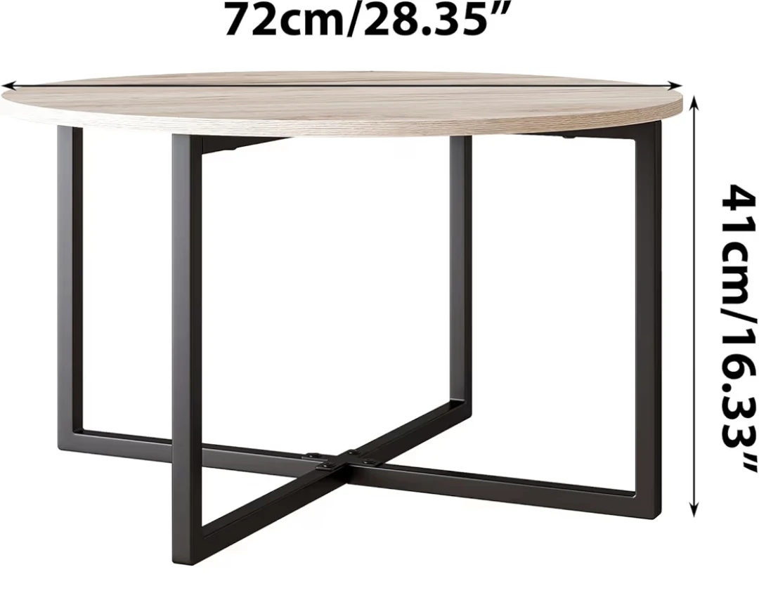 Round Coffee Table - white oak - photo 3