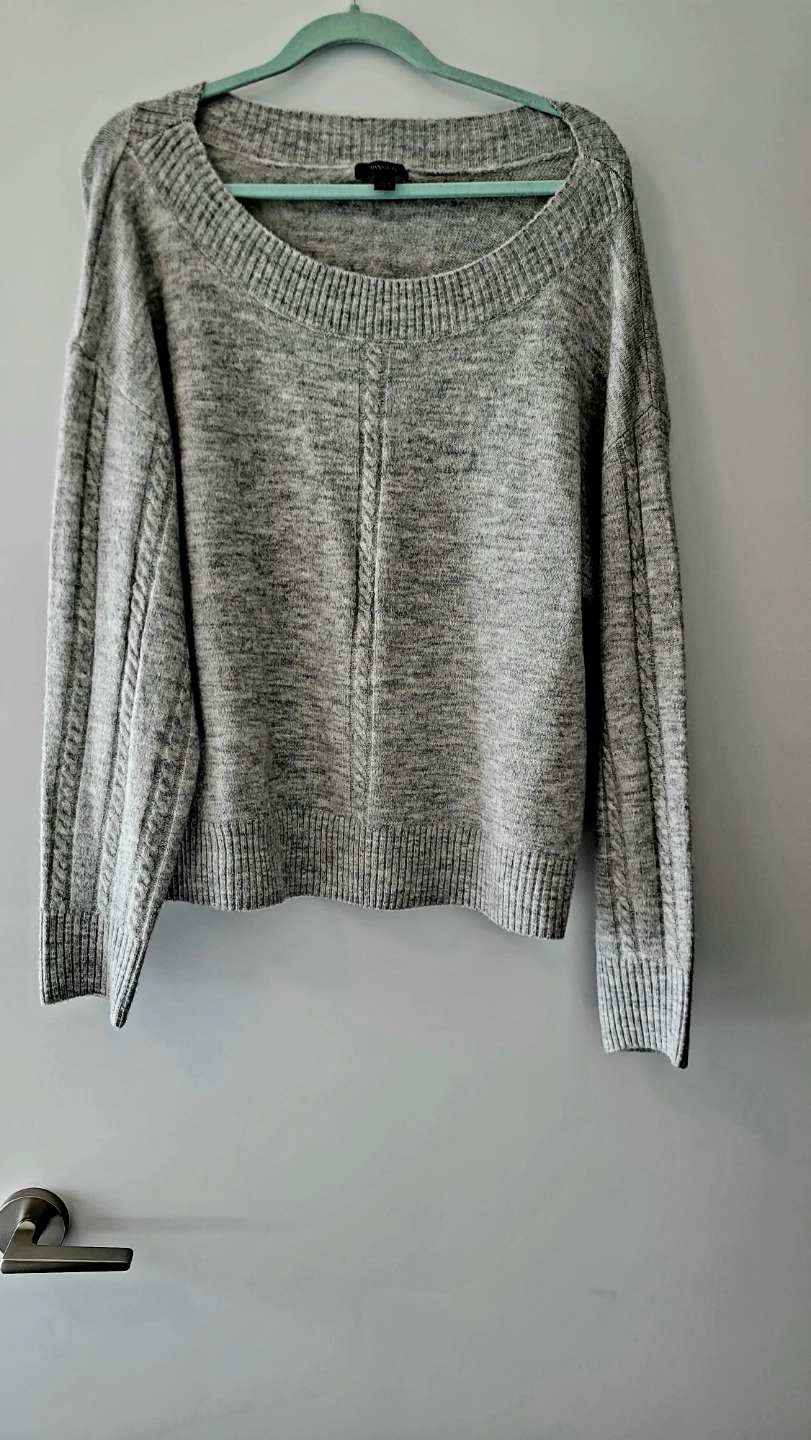 RW&CO. Grey Marled Knit Sweater