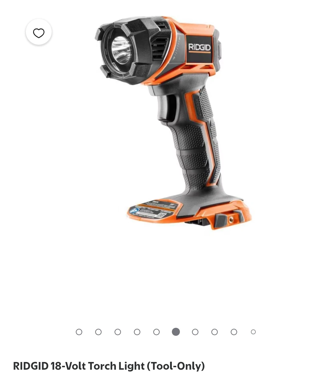 18V Ridgid Cordless GEN 5X Torch LED Light - photo 2
