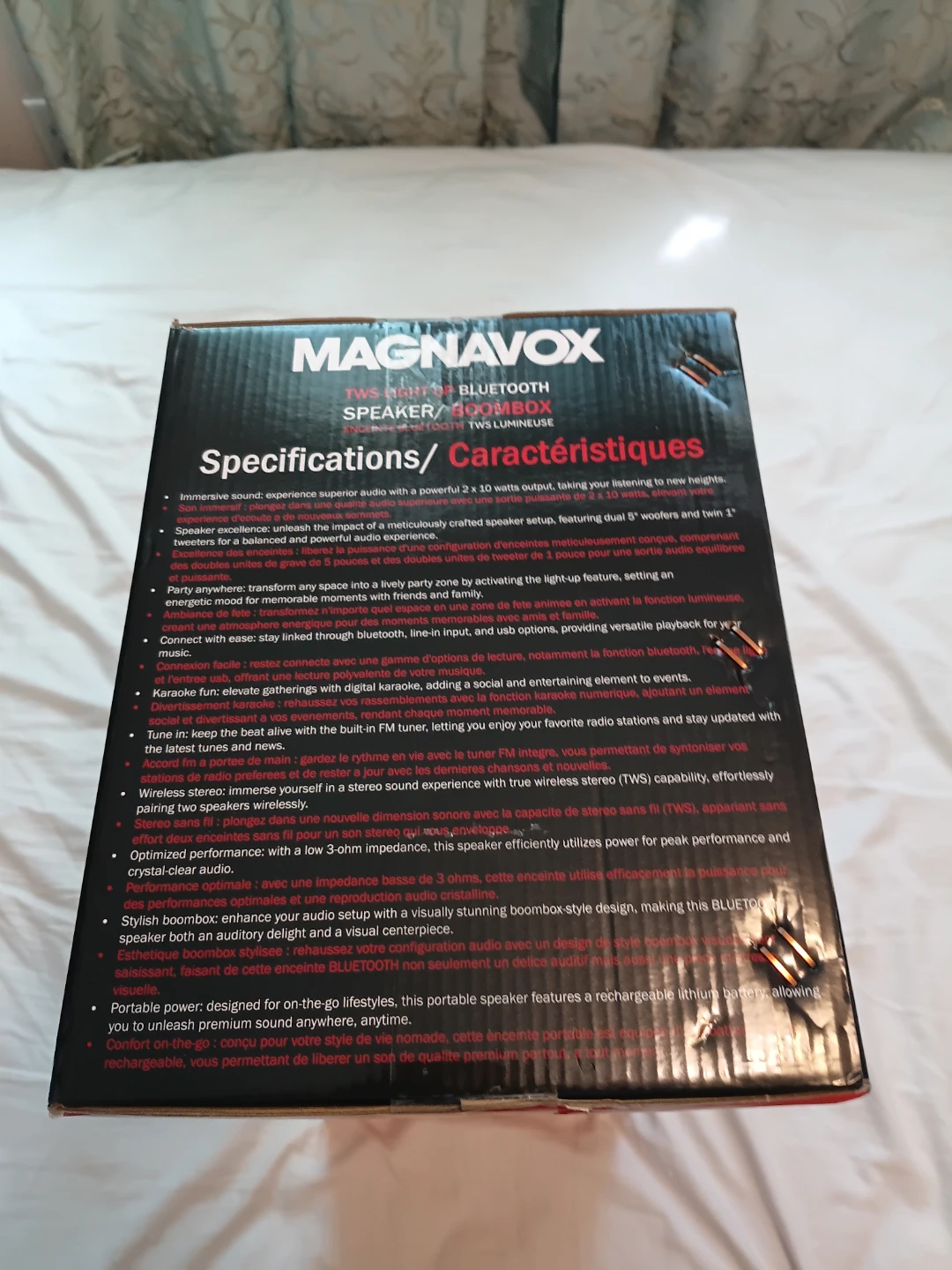 Magnavox MSP1201 TWS Light Up Bluetooth Speaker/Boombox - photo 5