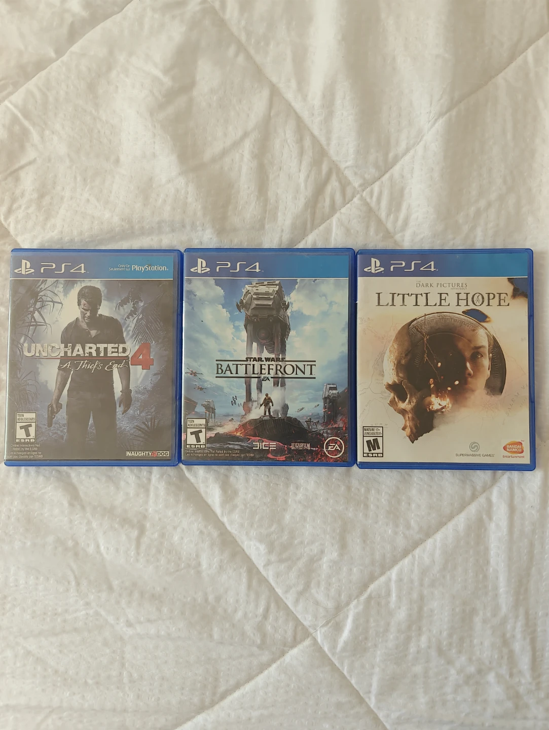 PS4 Games - Uncharted 4, Star Wars Battlefront, Little Hope