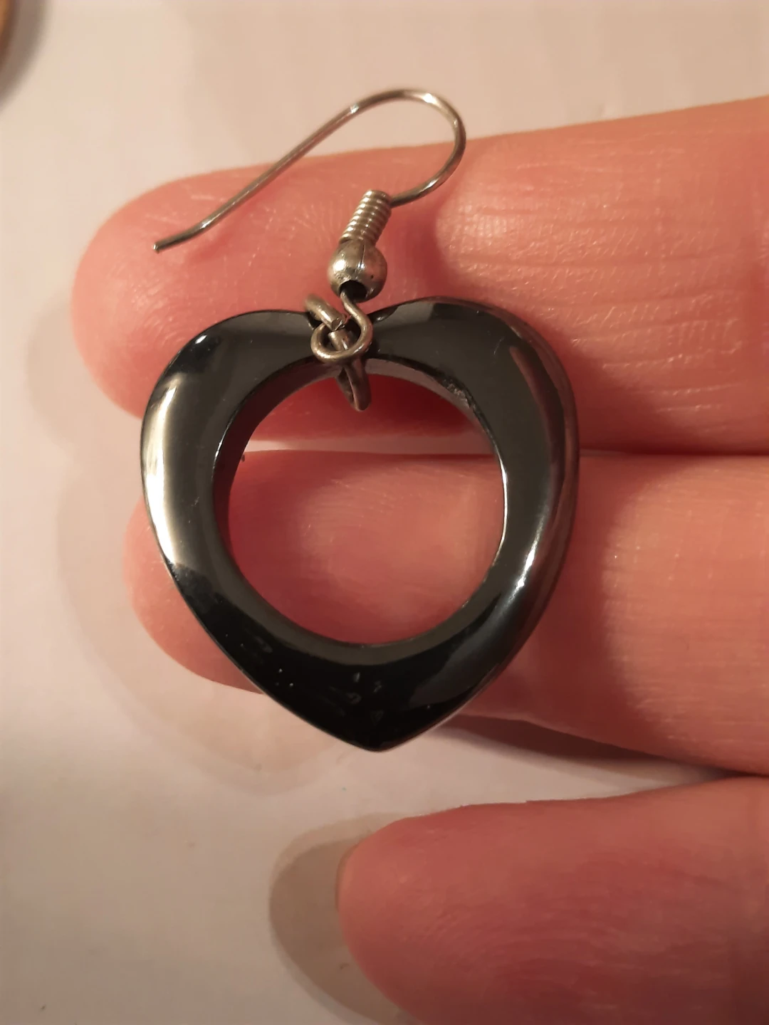 Hemetite earings and pendant set - photo 2