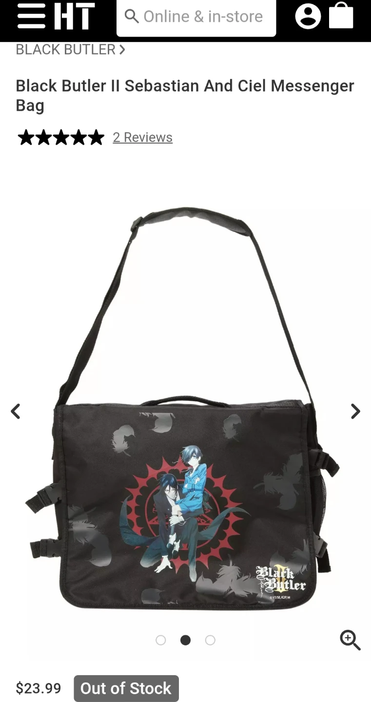 BLACK BUTLER (Kuroshitsuji) anime messenger bag - photo 4
