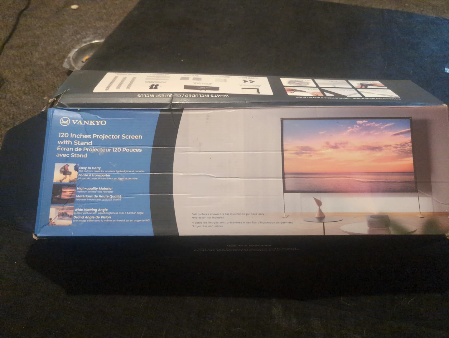 VANKYO 120 Inch Projector Screen with Stand