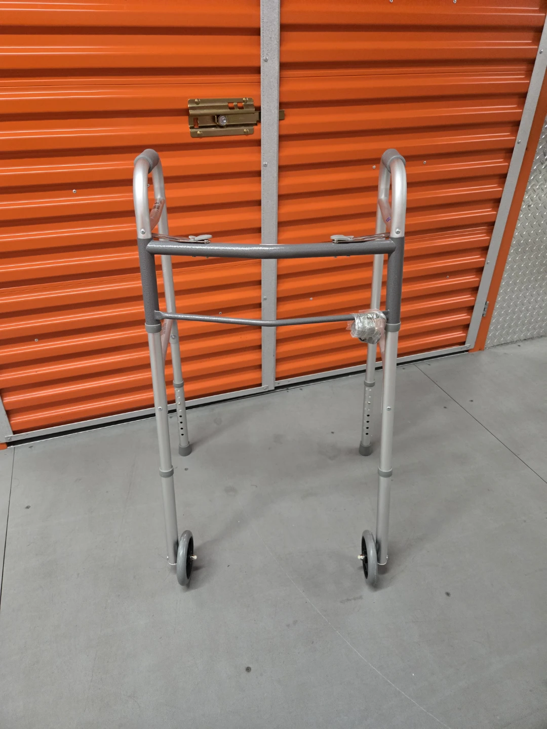 Drive Medical Deluxe 2-Button Folding Walker with Wheels