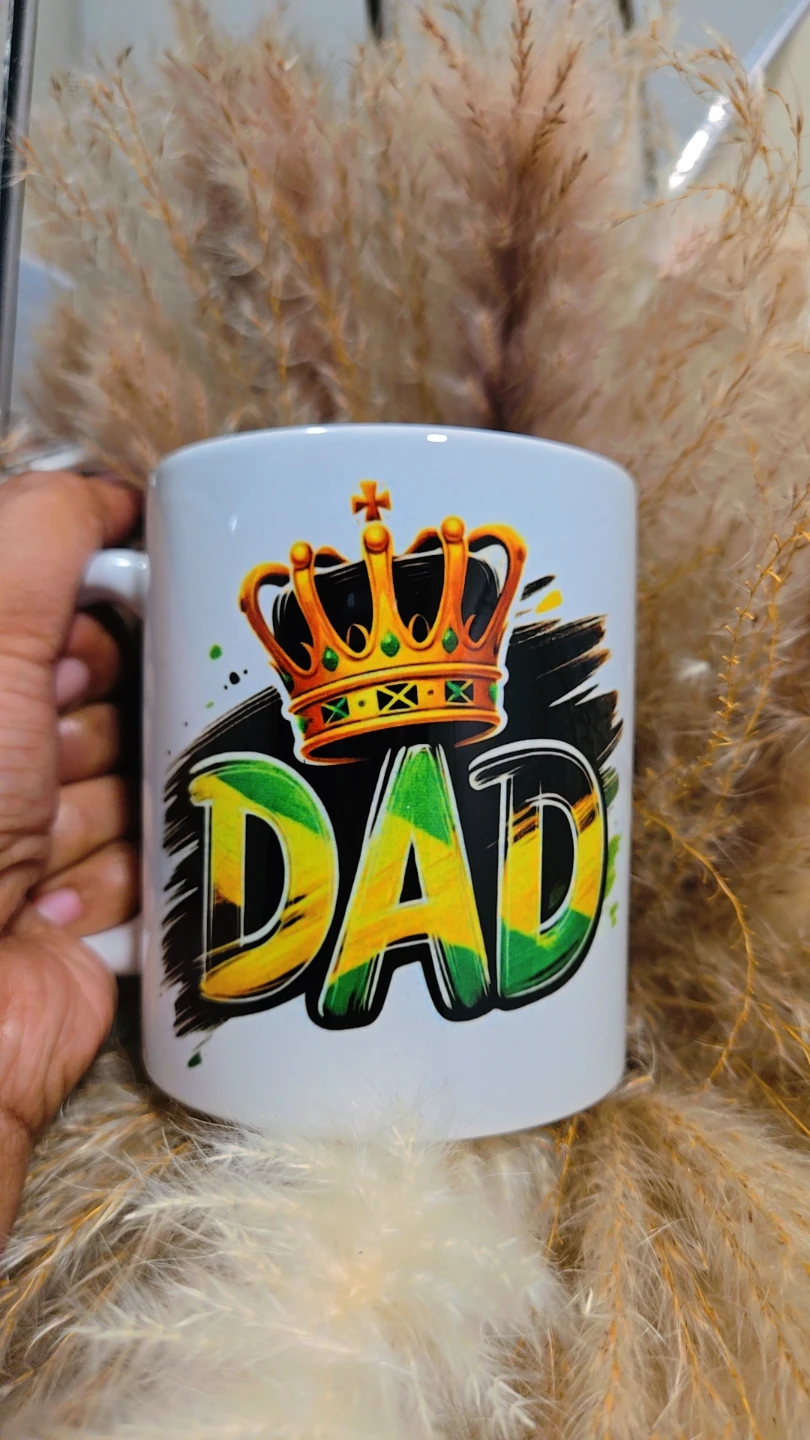 Dad Mug with Jamaican Flag Design