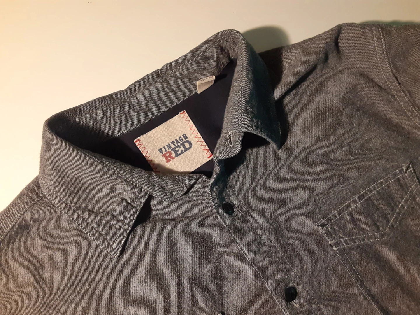 Flannel Long Sleeve Shirt | Vintage Red - 100% Cotton - S: L/G