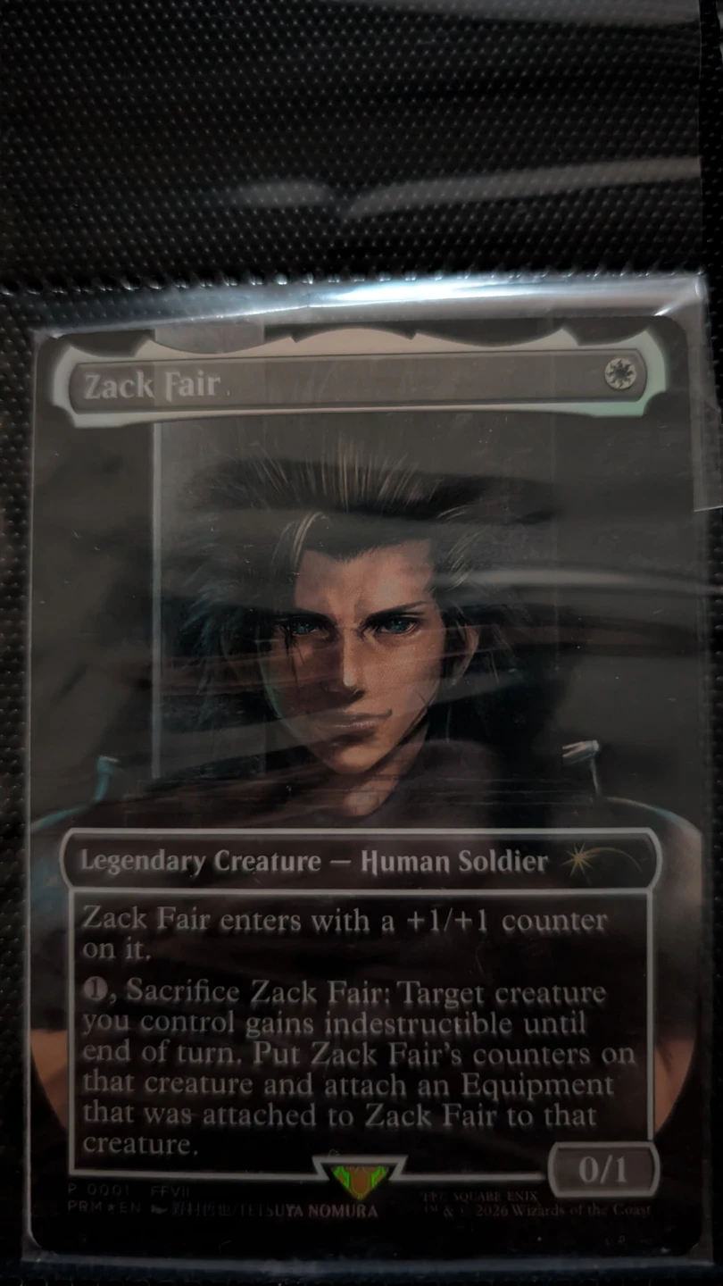 Zack fair promo MTG card