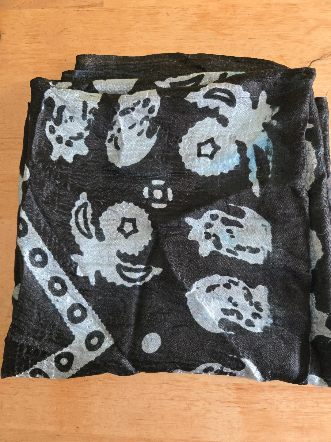 Black and Blue Patterned Scarf - photo 4