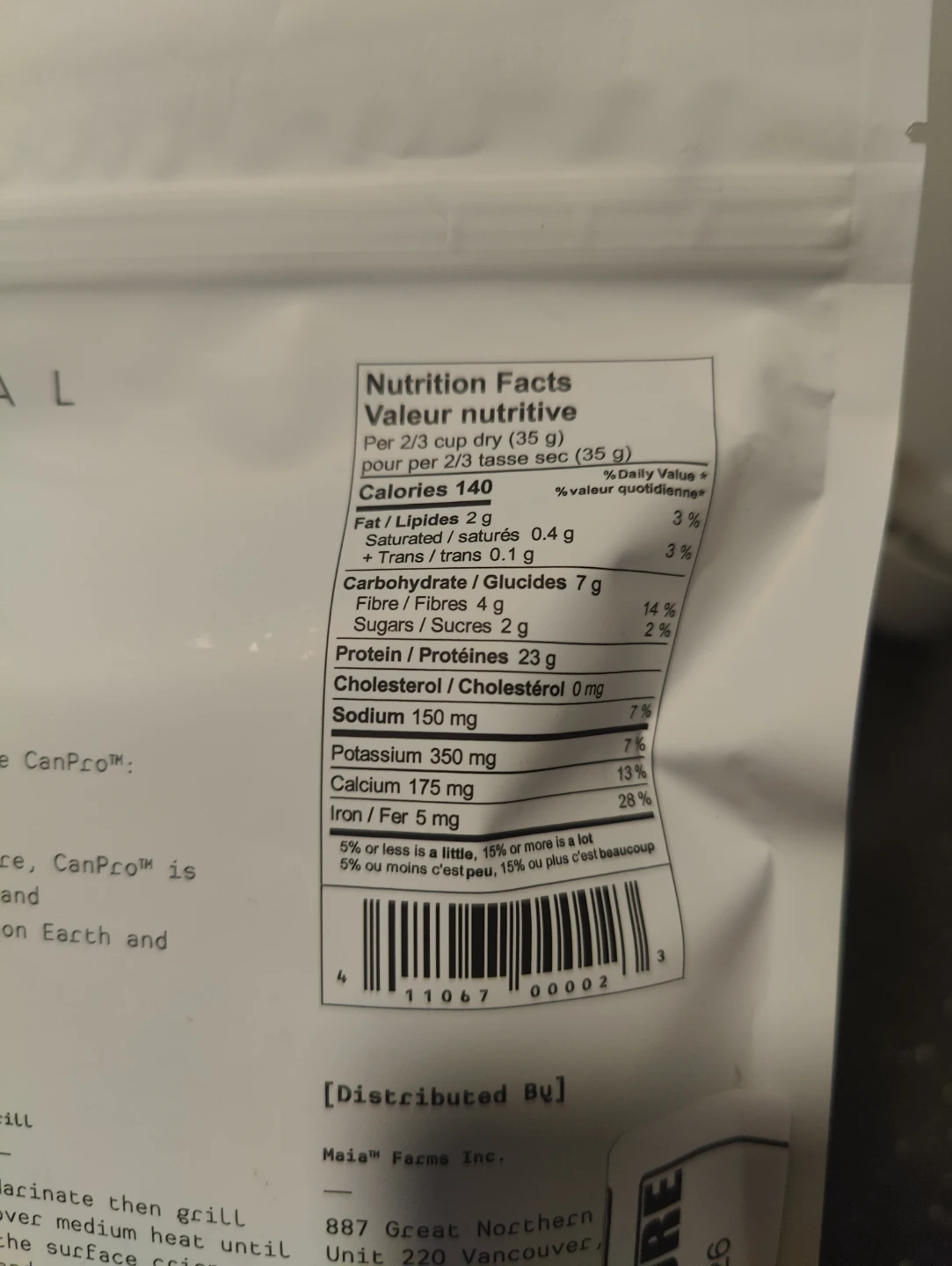 Maia Farms CanPro BITE Plant-Based Protein 80g vegan - photo 3