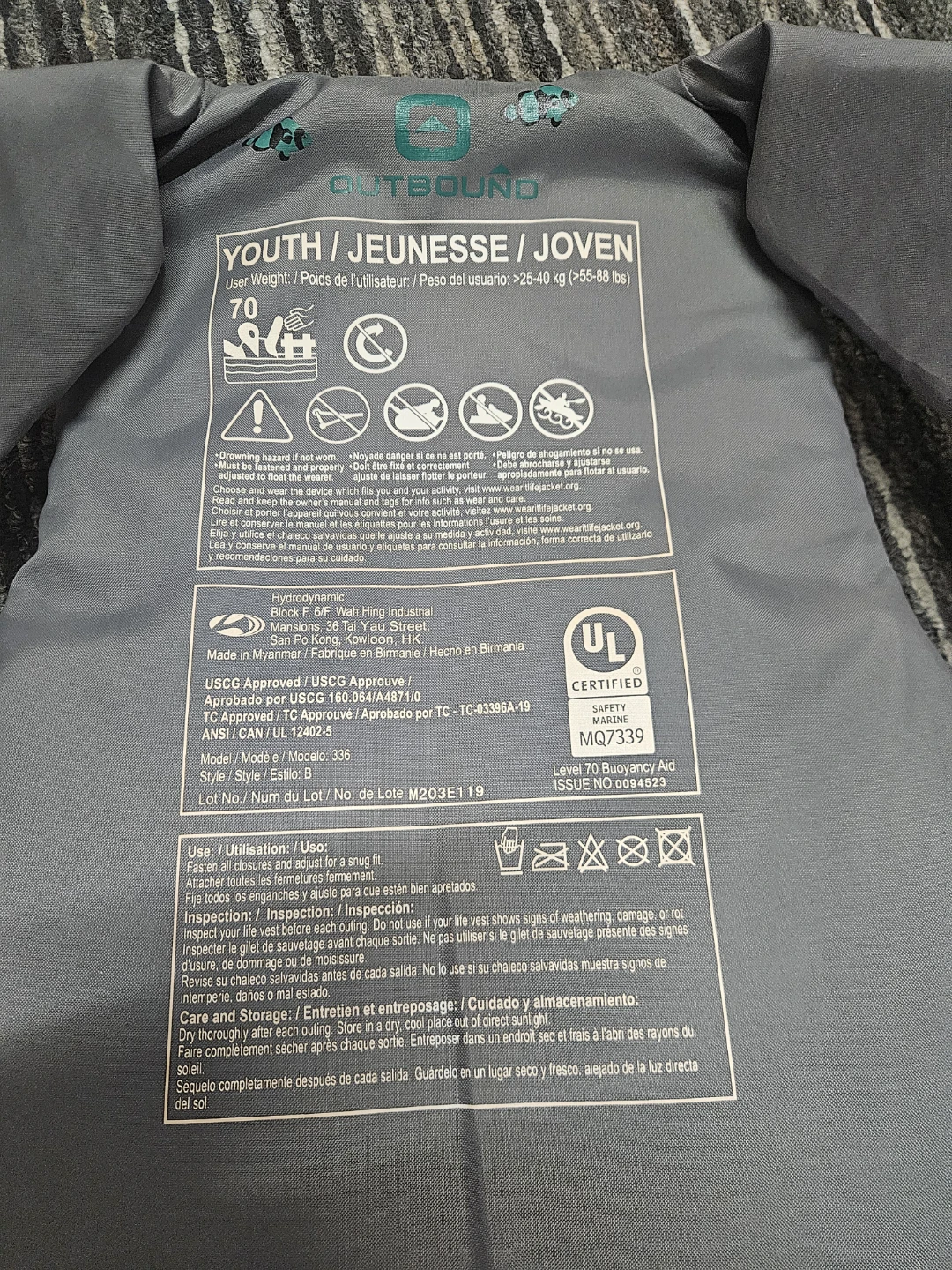 Outbound Youth Life Vest - Size 70 - photo 2