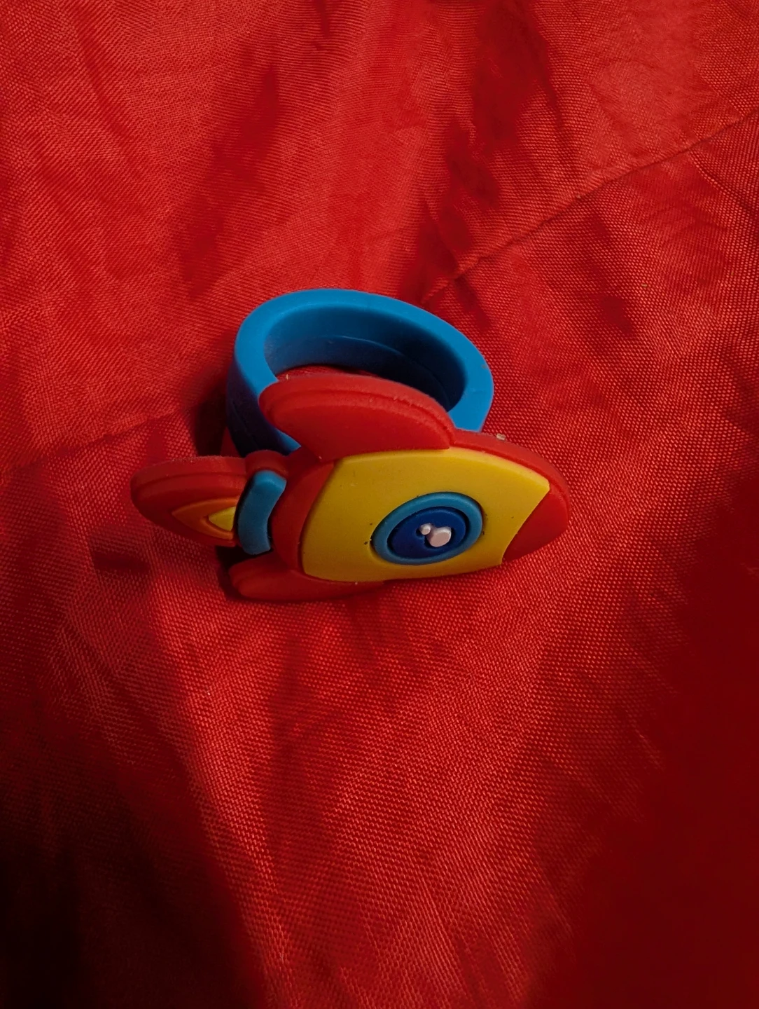 Blue, Red, and Yellow Rocket Ring