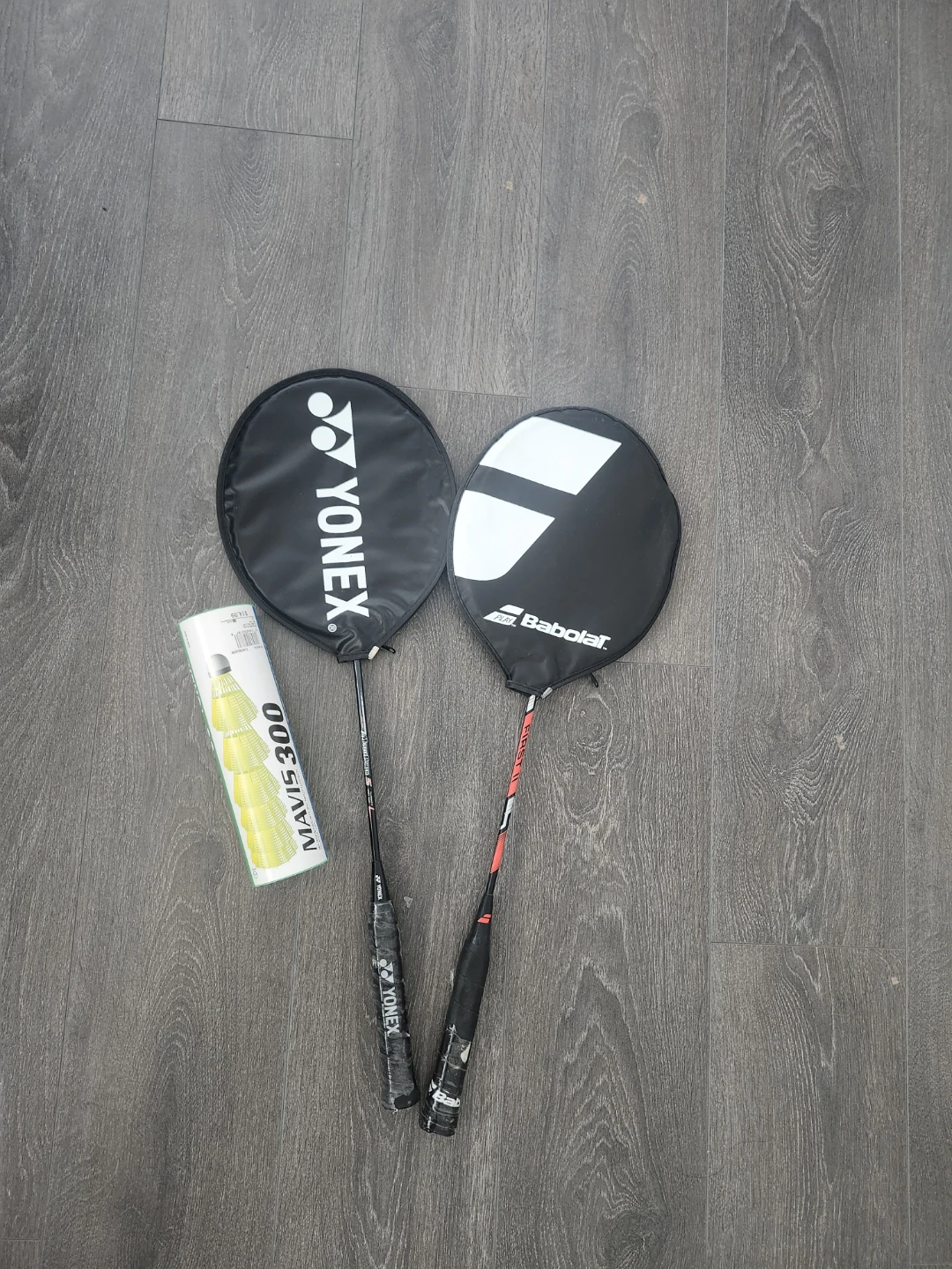 Yonex & Babolat Badminton Rackets with Mavis 300 Shuttlecocks