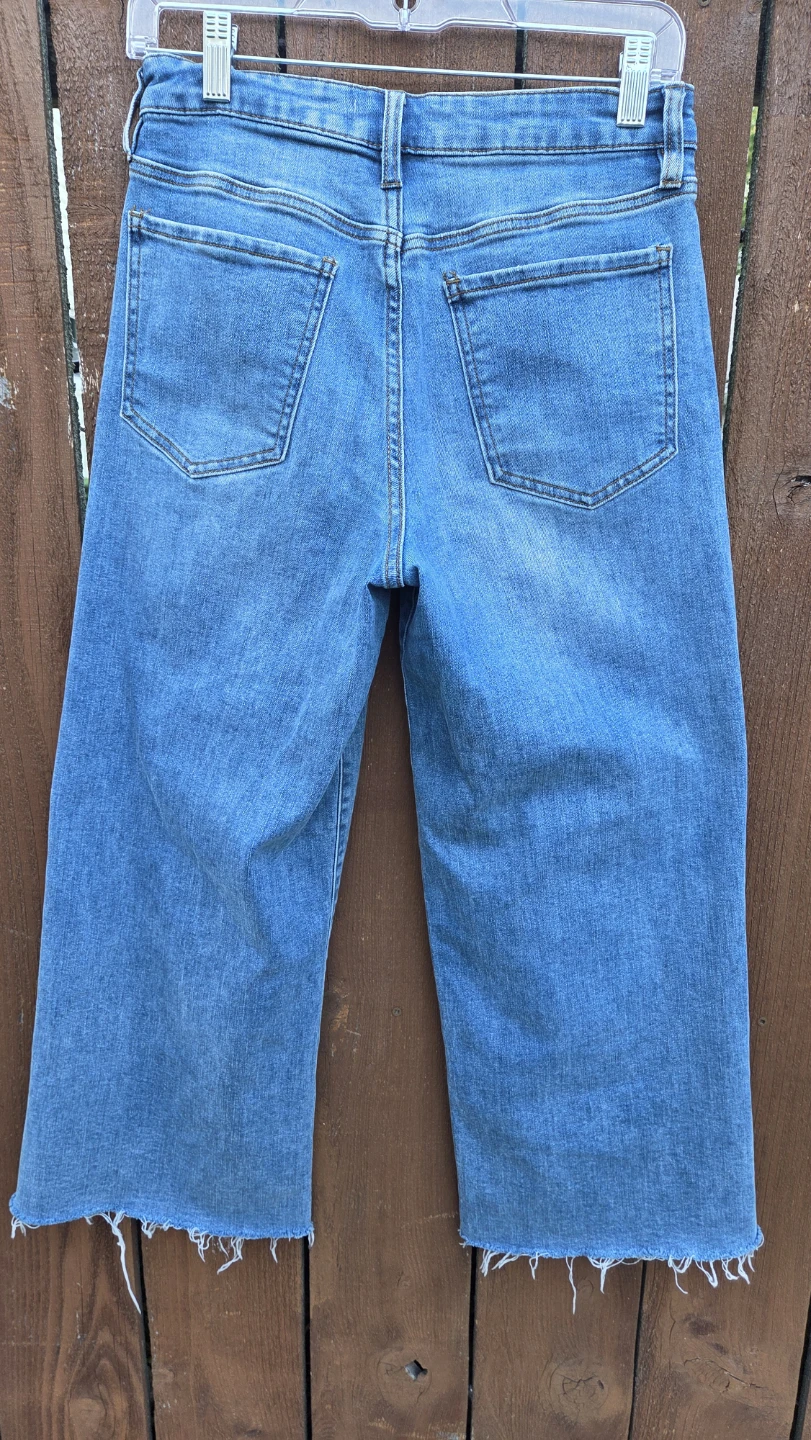 OAT New York Women's Wide Leg Cropped Jeans Size 4/27 - photo 4
