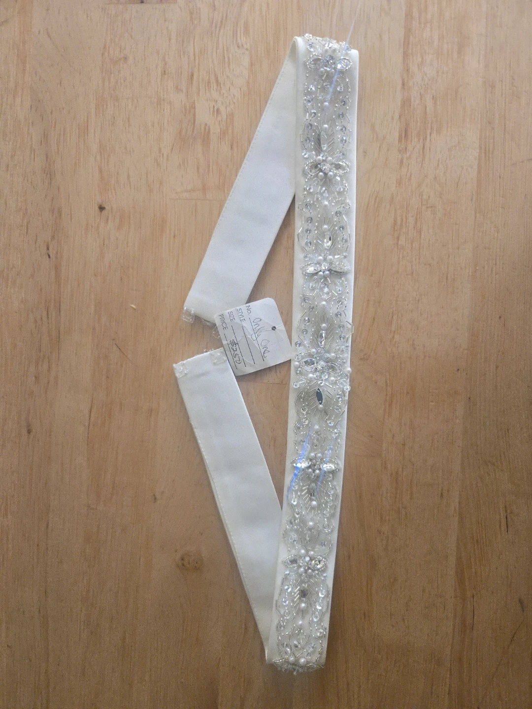 Ivory Beaded Wedding Dress Sash