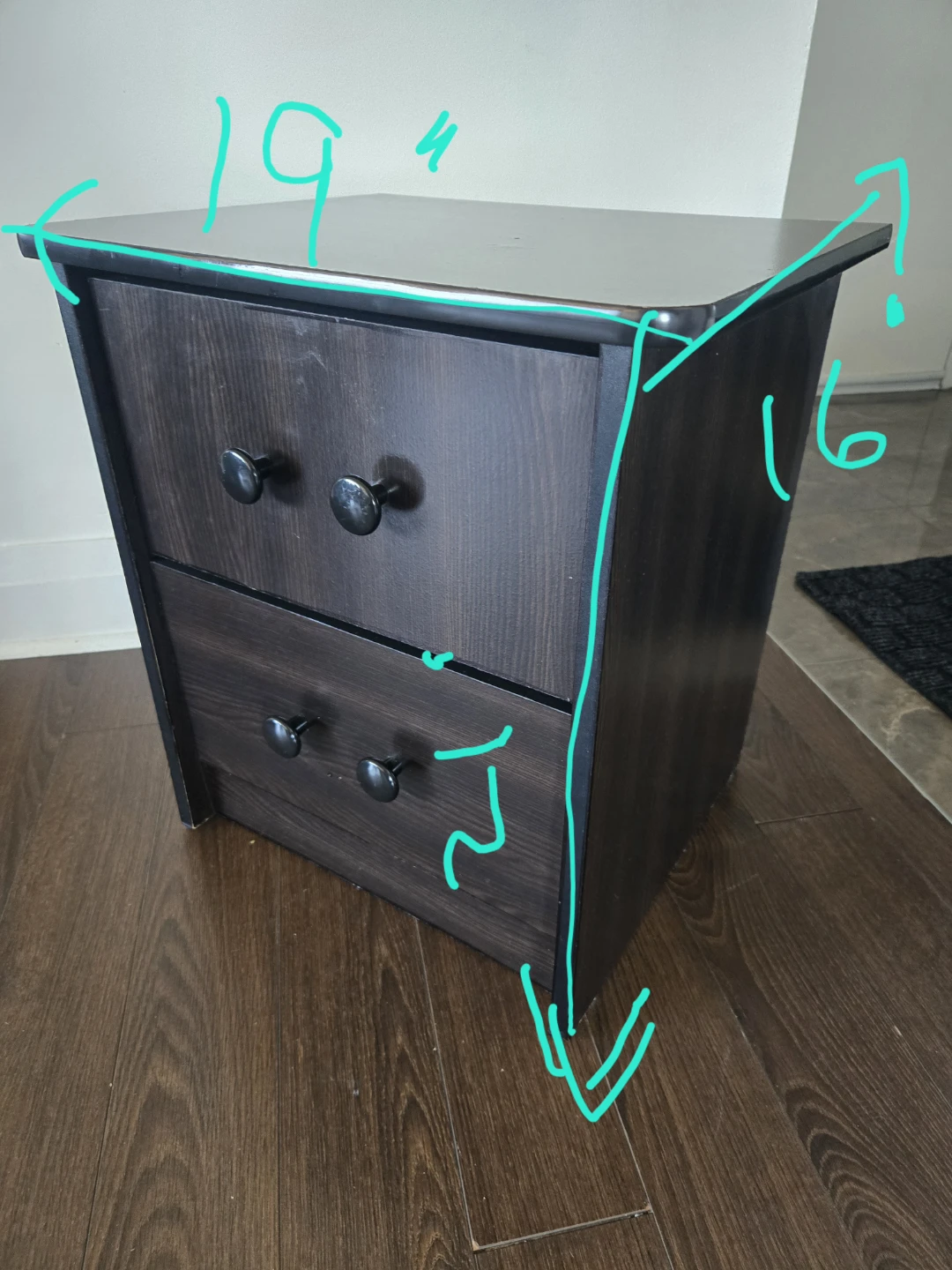 2-Drawer Nightstand/Night Table - photo 5