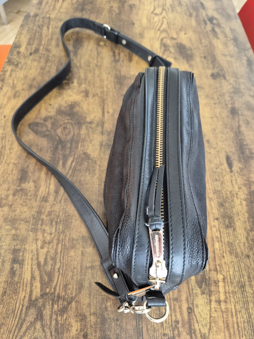 French Brand Vanessa Bruno Black Leather Shoulder Bag ⚽ - photo 4