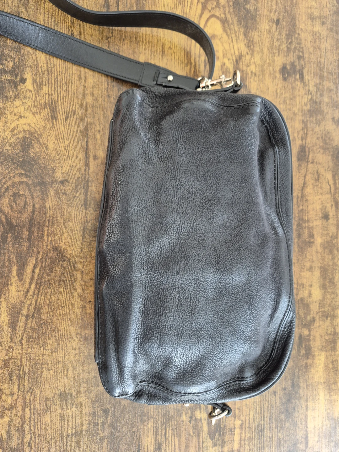French Brand Vanessa Bruno Black Leather Shoulder Bag ⚽ - photo 5