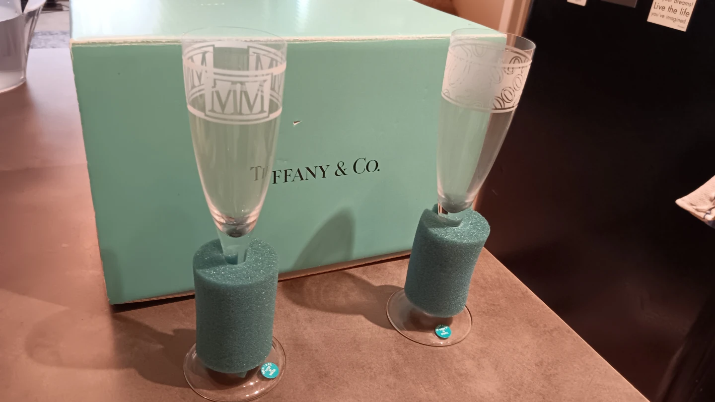 Tiffany & Co. Champagne Flutes - 2000 and MM
