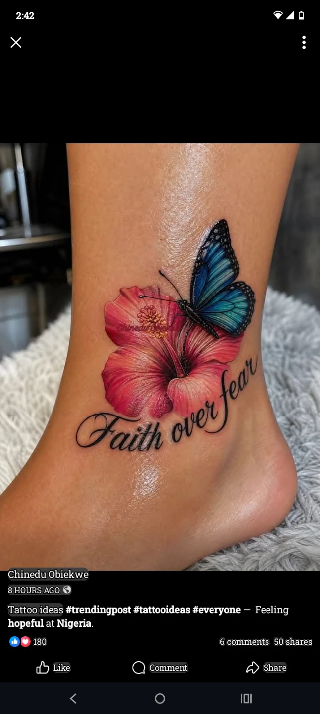 Faith Over Fear Tattoo Design