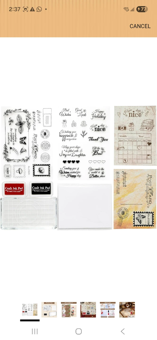Clear Stamps and Ink Pads Set