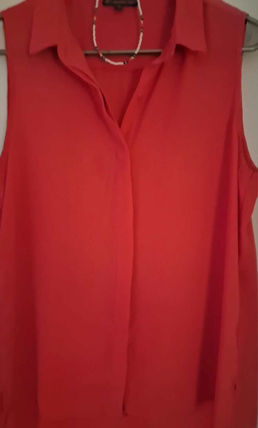 Adrianna Papell Sleeveless Red Blouse - Size M