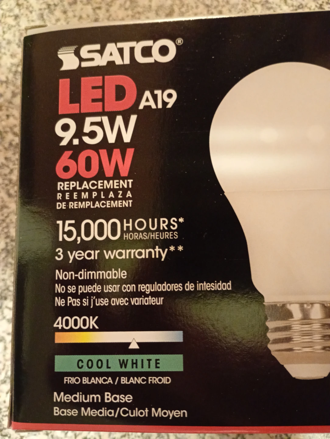 SATCO A19 LED Light Bulbs - 4 Pack - photo 4