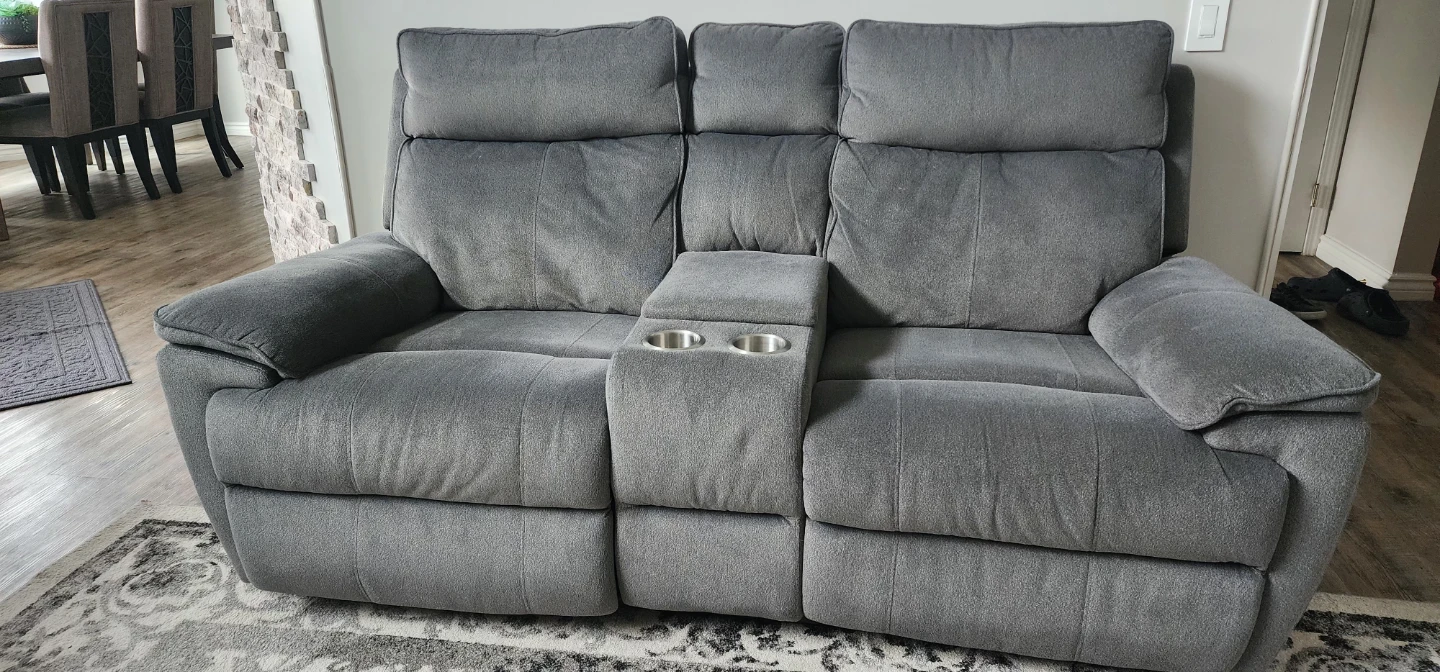 Grey Reclining Loveseat and Sofa - photo 2