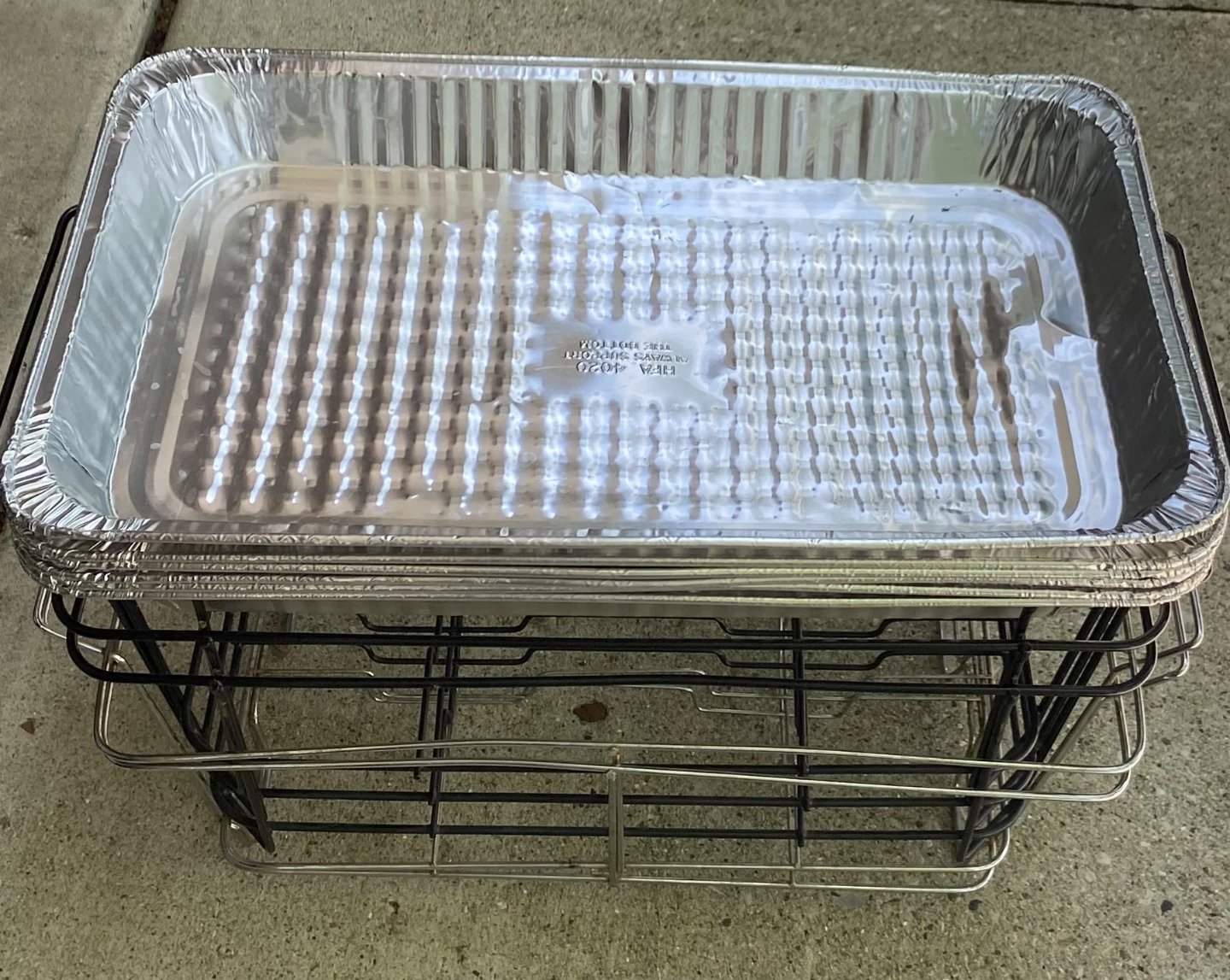 Disposable Aluminum Food Serving Pans with Rack