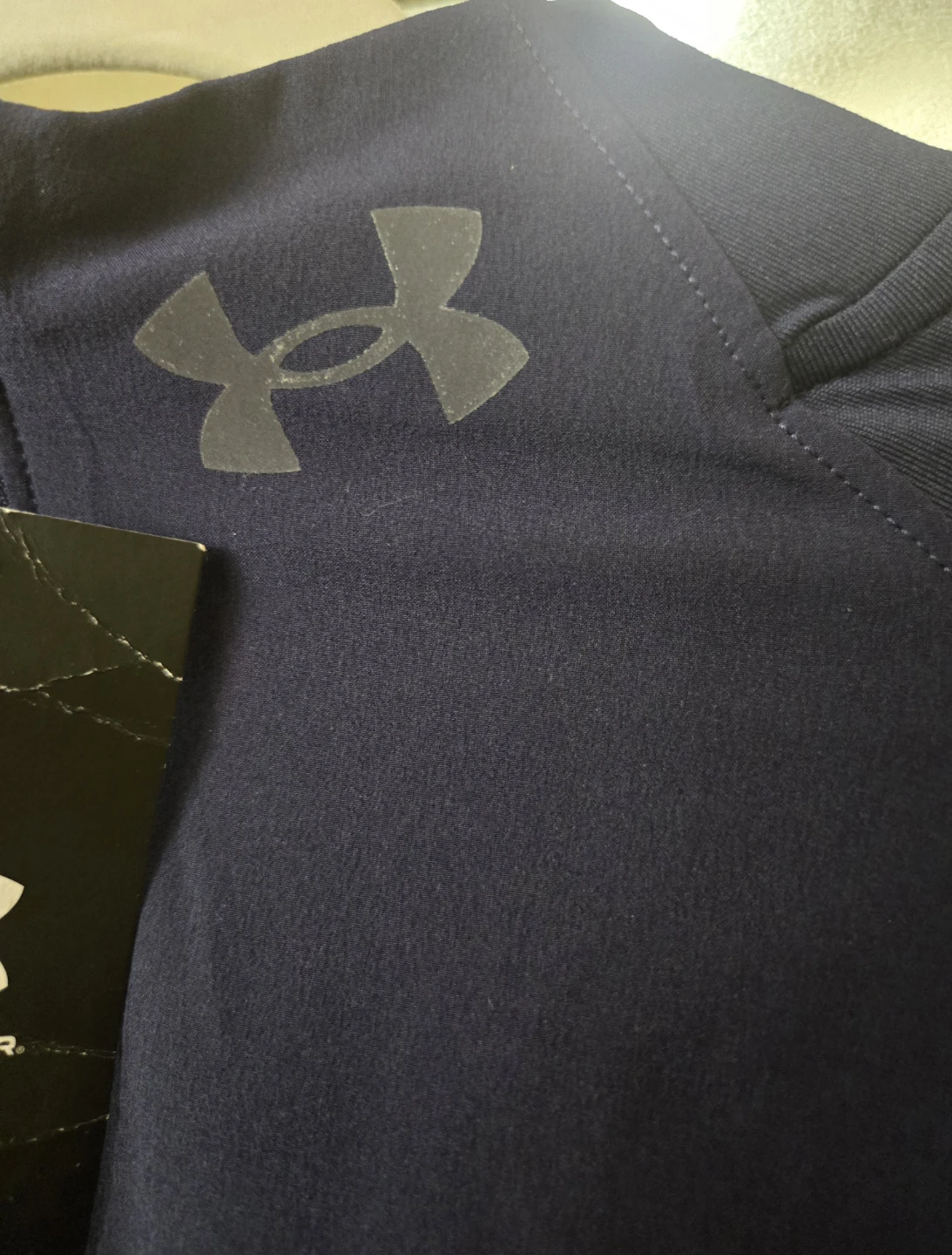 NWT Navy Men's Under Armour 1/2 zip Fitted Long-Sleeve. XLARGE. - photo 5