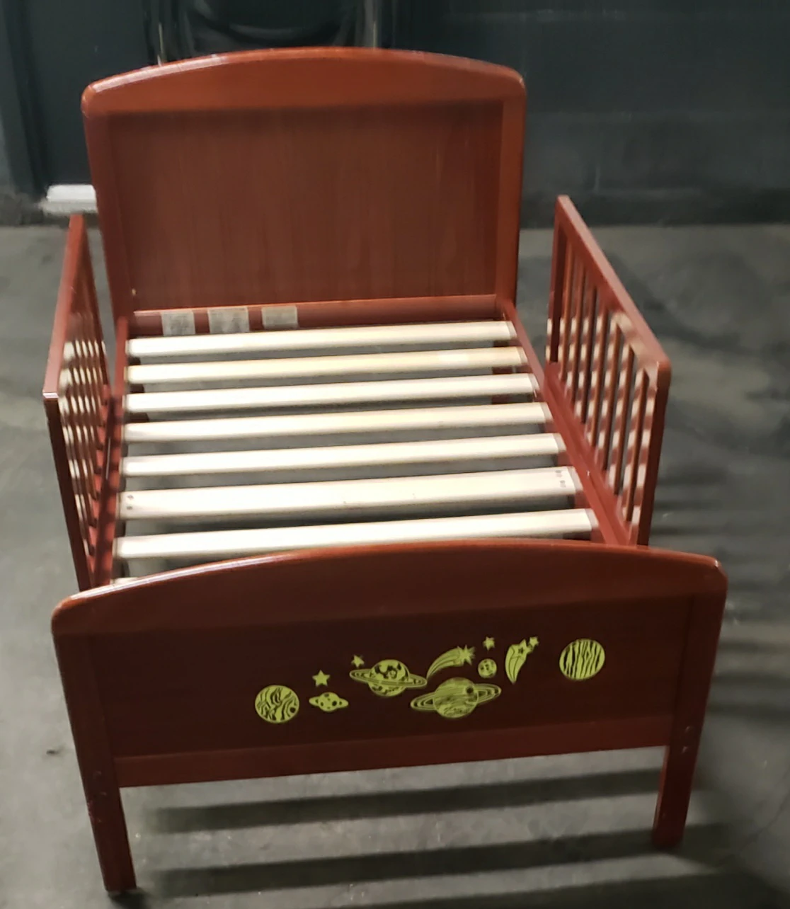 Wooden Toddler Bed with Guard Rails