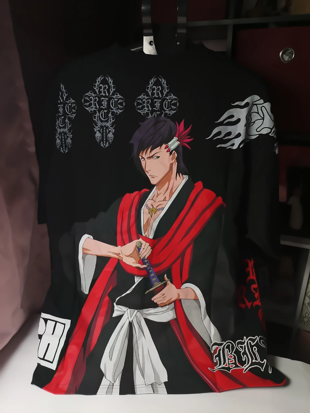 Civil Regime Bleach  Oversized Graphic Tee Black Mens Large