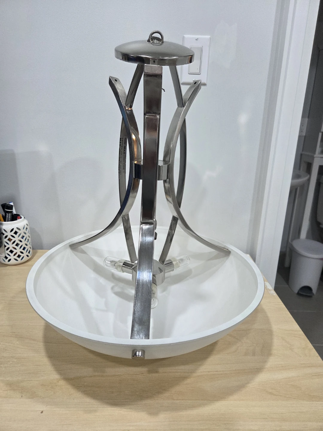 Frosted Glass Pendant Light Fixture - photo 2