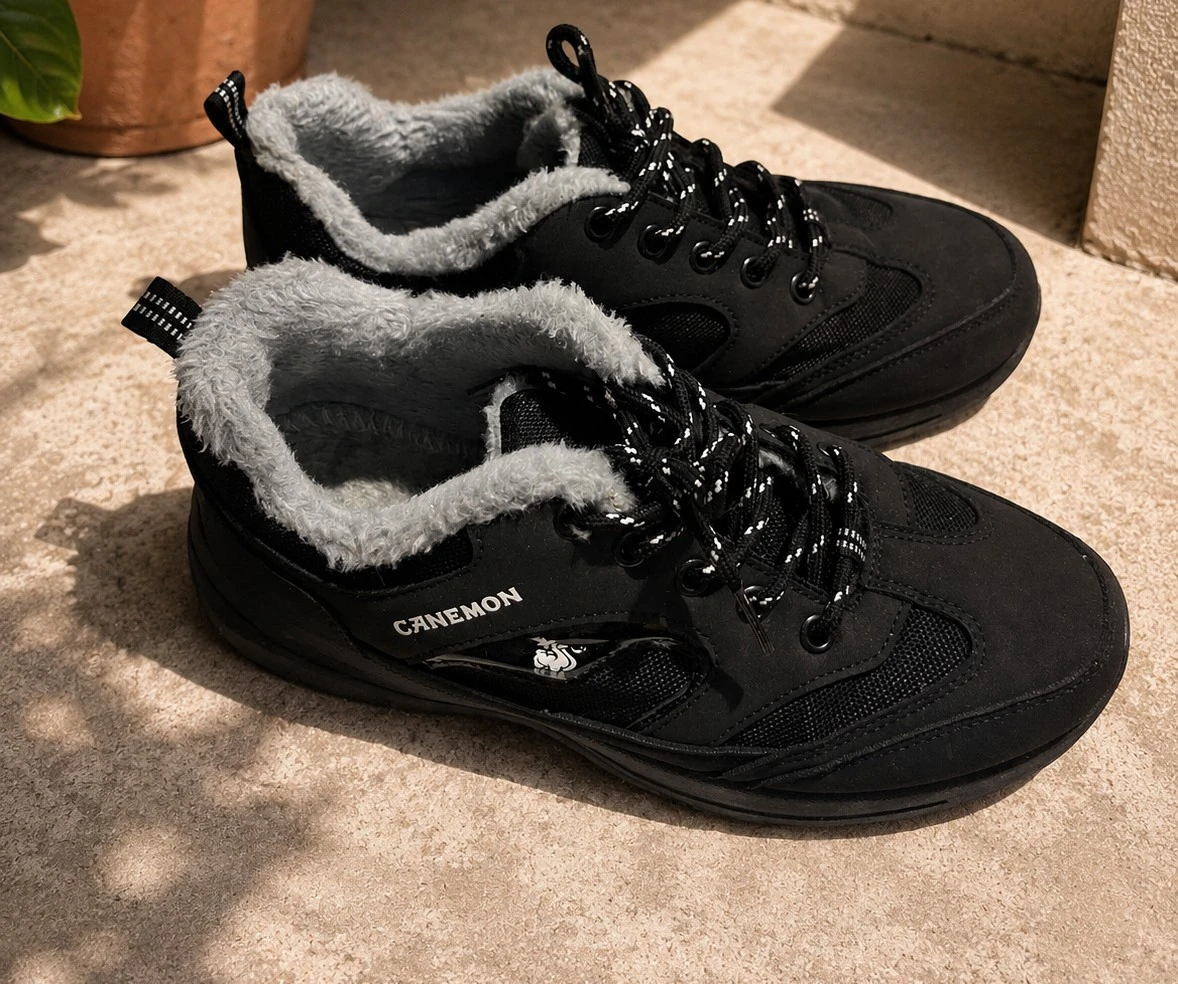 CANEMON Black Fur Lined Sneakers - photo 2