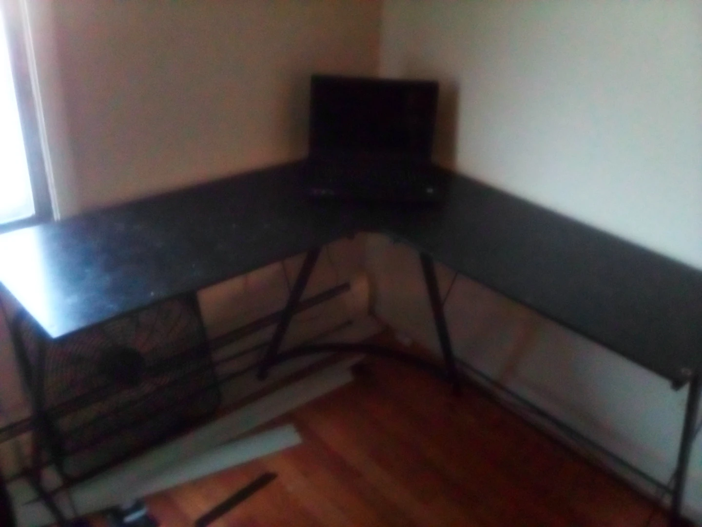 Black L-Shaped Desk