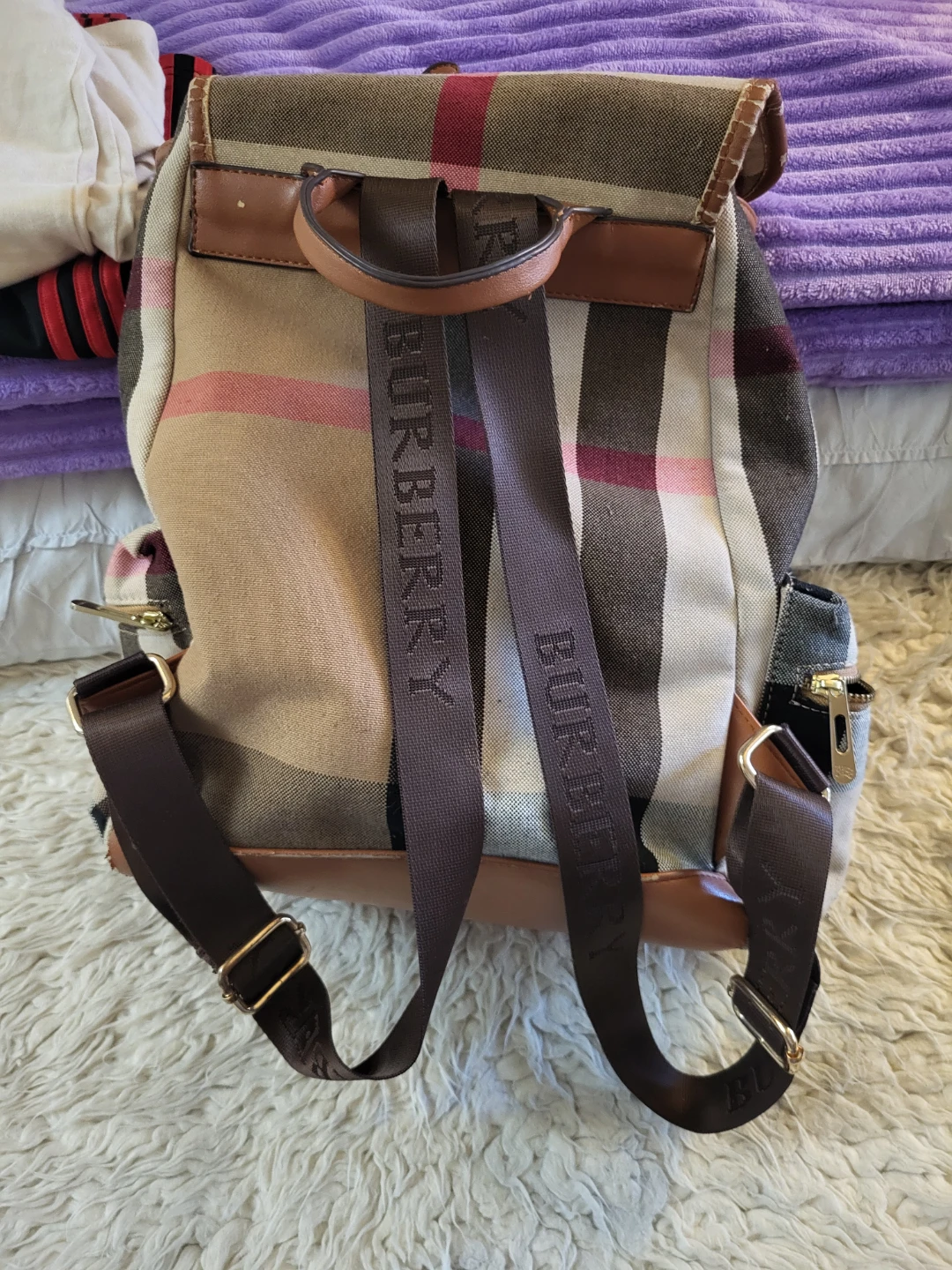 Check Canvas Backpack ⚽️ - photo 2