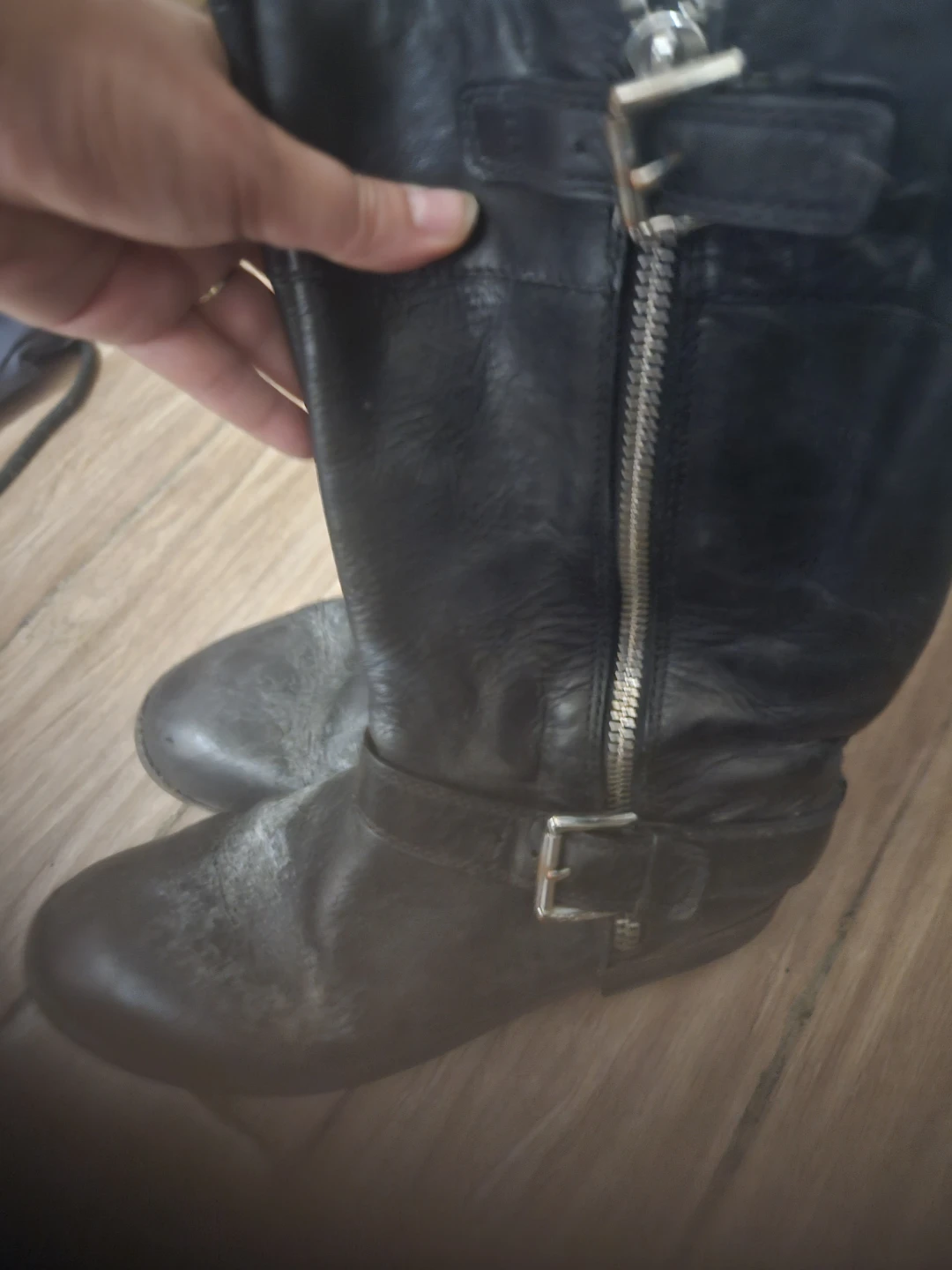 Black Leather COACH Boots