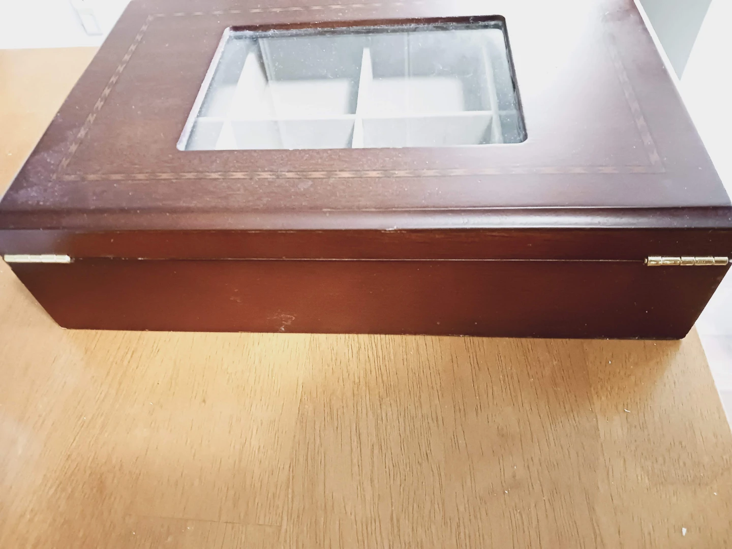 ⚽  Wooden Jewellery/tea Box with Glass Lid - photo 4