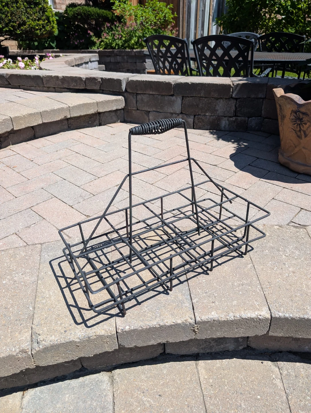 Vintage Wire Bottle Caddy Carrier - photo 3