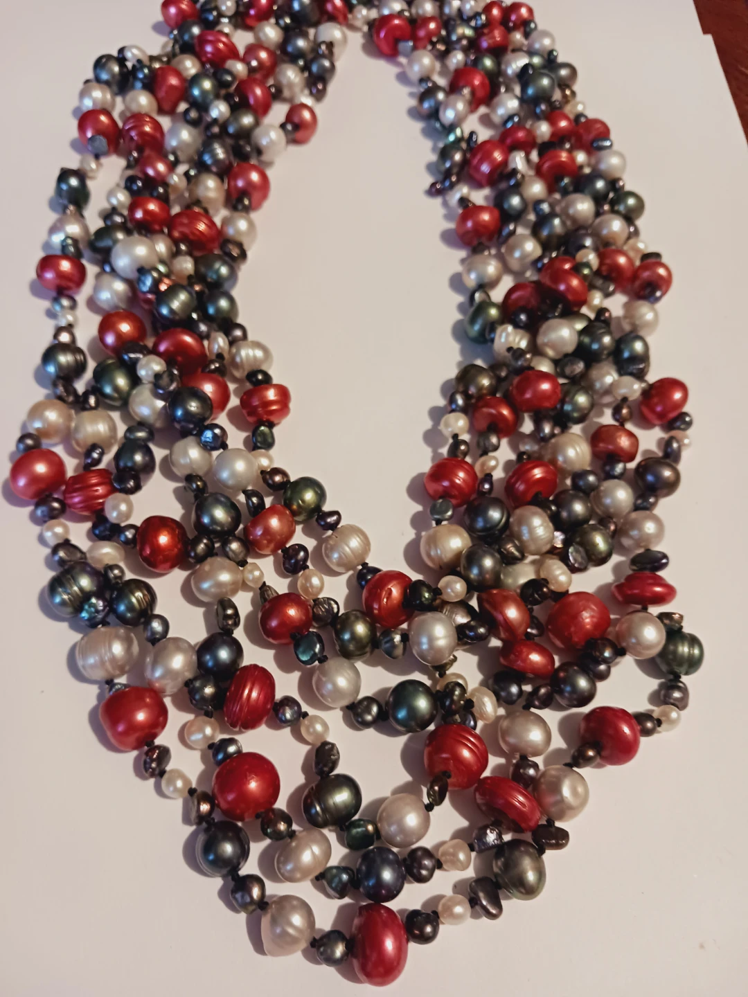 Stunning Genuine Freshwater Pearls Statement Necklace - photo 4
