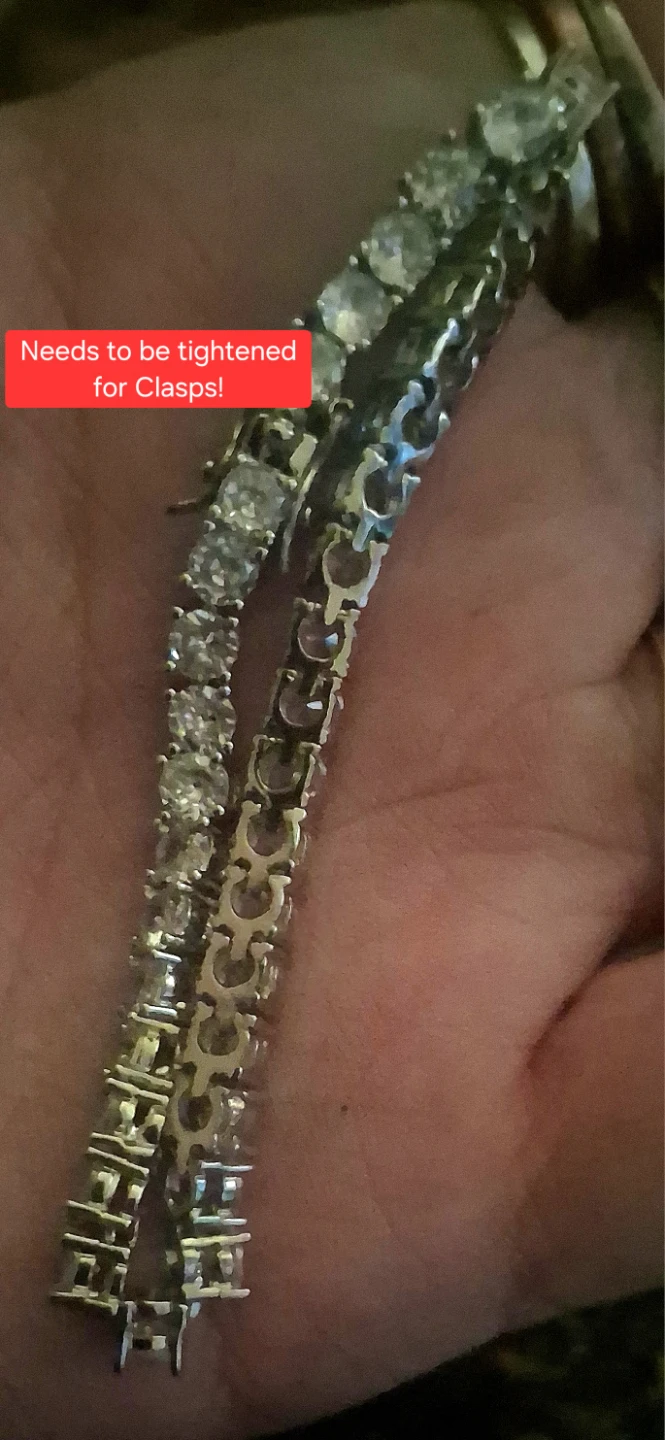 7 Stackable Rhinestone Bracelets+Beaded - photo 4