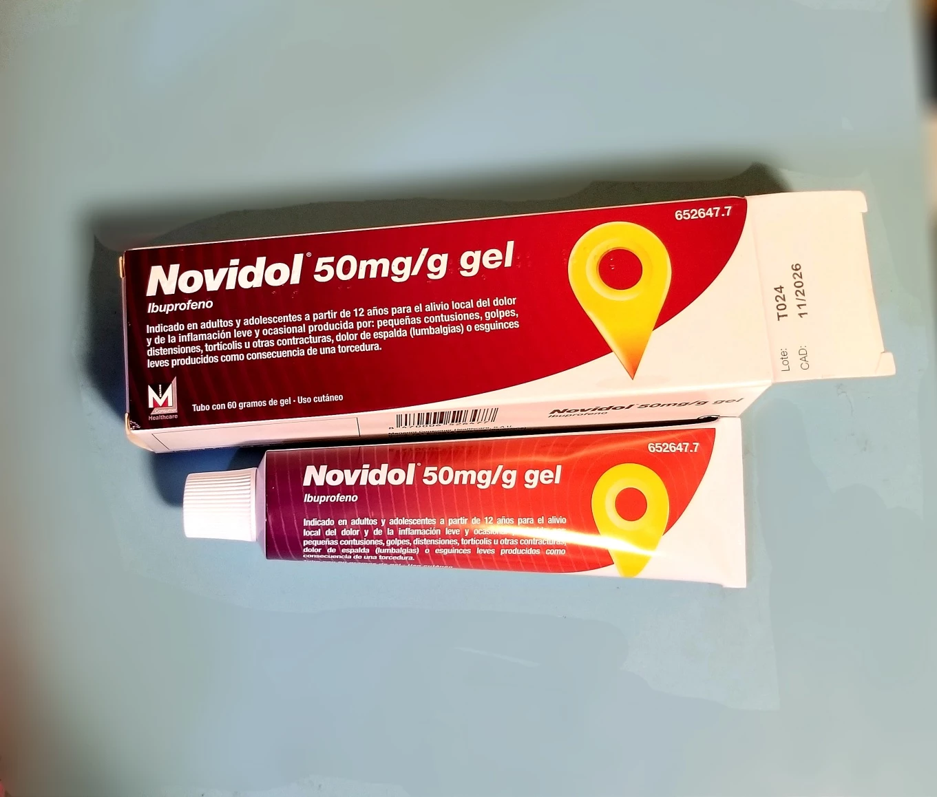 NEW Novidol 50mg/g Gel Ibuprofen Pain Relief ⚽