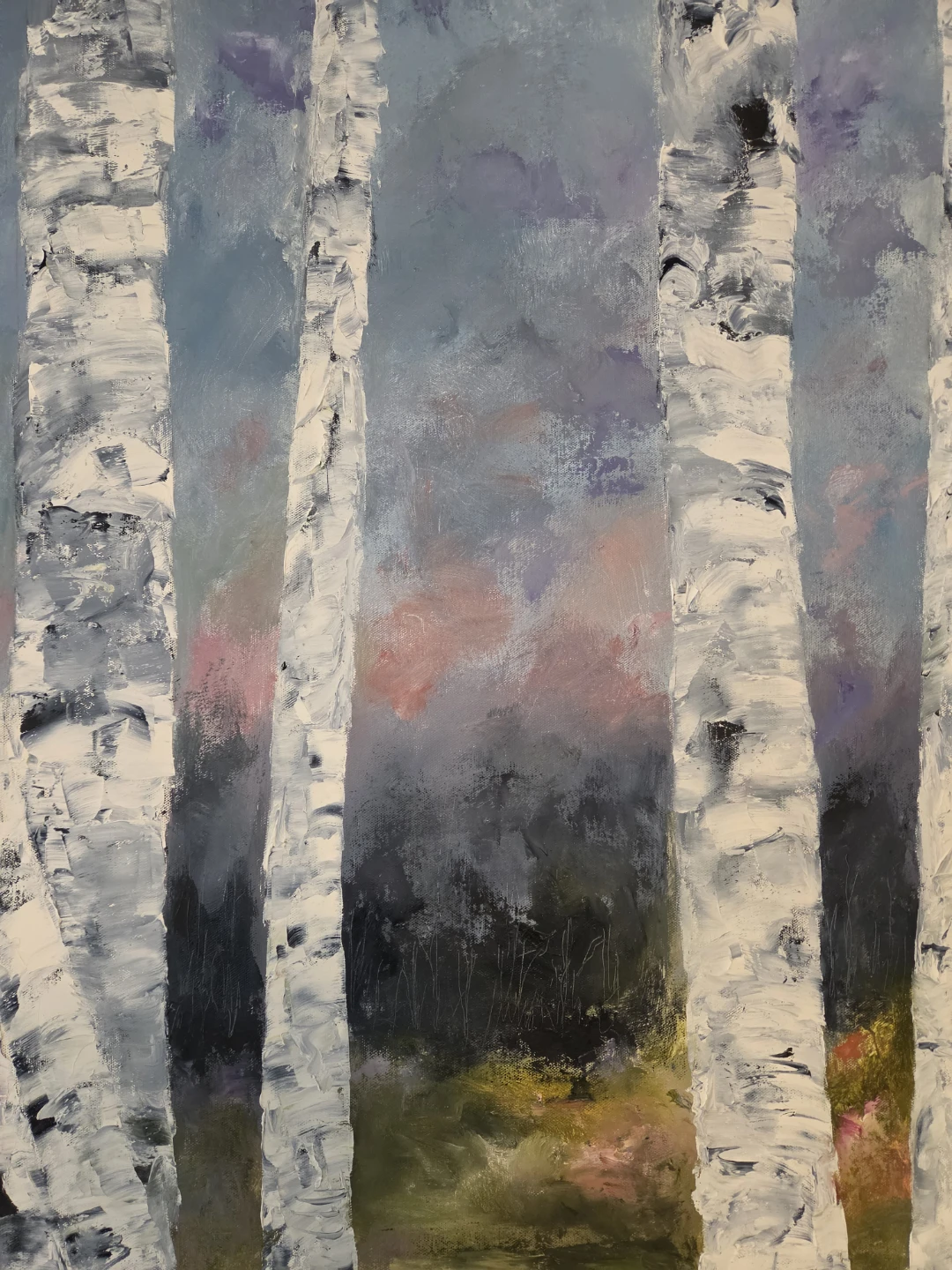 ⚽️Oil Painting of Birch Trees - photo 3